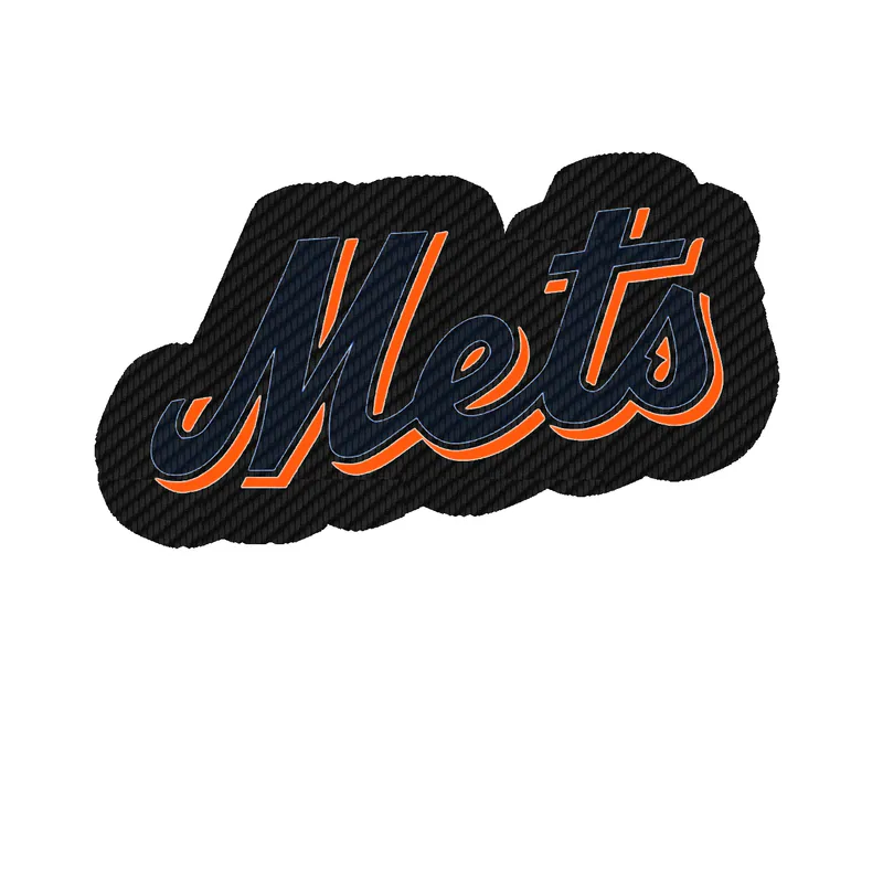 New York Mets - Blue Mets - Carbon Fiber Vinyl Sticker - Custom Size