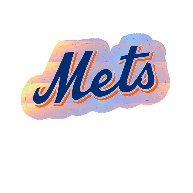 New York Mets - Blue Mets - Holographic Vinyl Sticker - Custom Size