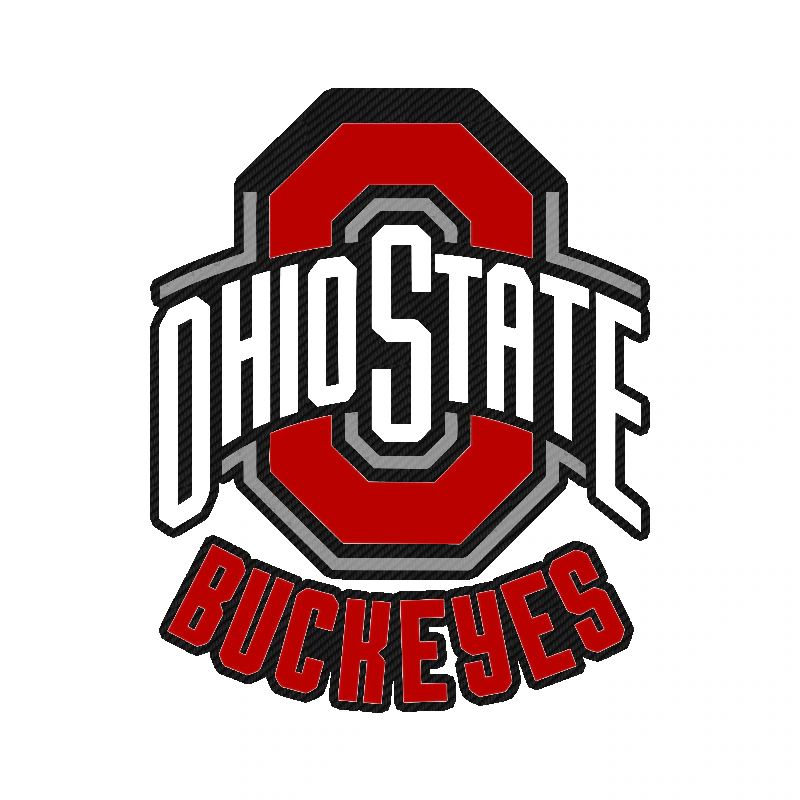 Ohio State Buckeyes - Image 1 - Carbon Fiber Vinyl Decal - Custom Size