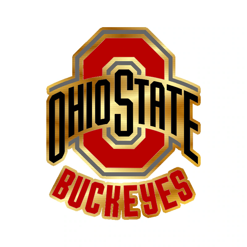Ohio State Buckeyes - Image 1 - Gold Chrome Vinyl Decal - Custom Size