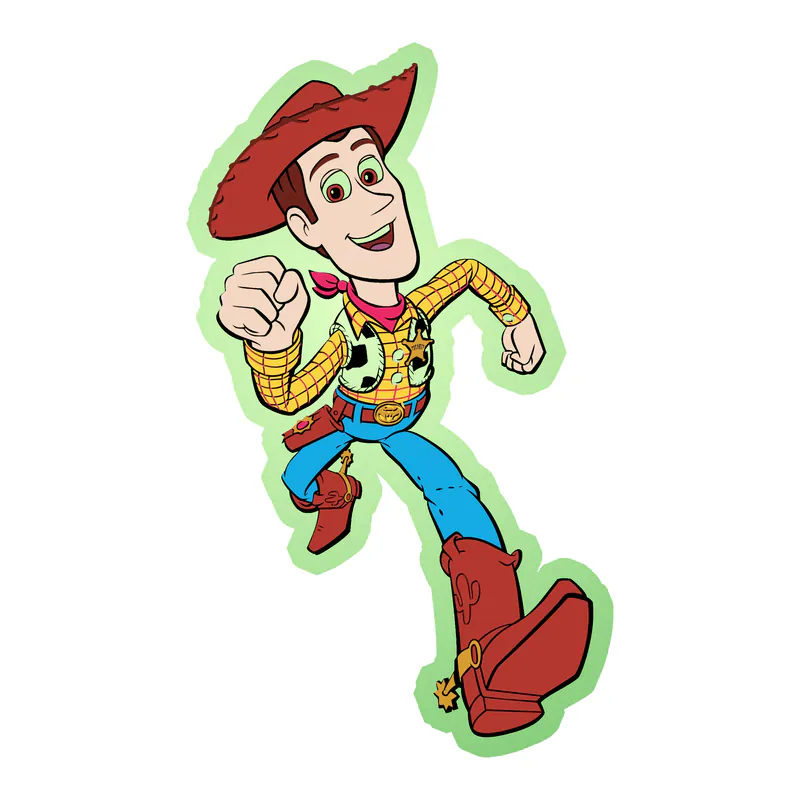 Toy Story Woody Glow in the Dark Vinyl Sticker - Custom Size