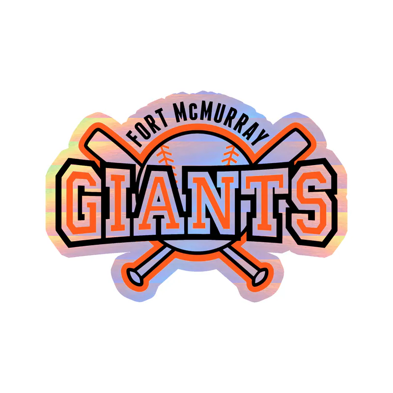 San Francisco Giants - Fort McMurray - Holographic Vinyl Sticker - Custom Size
