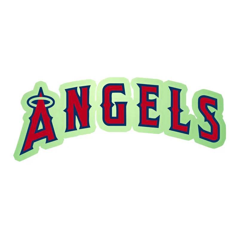 Los Angeles Angels - Angels Curved - Glow in the Dark Vinyl Sticker - Custom Size
