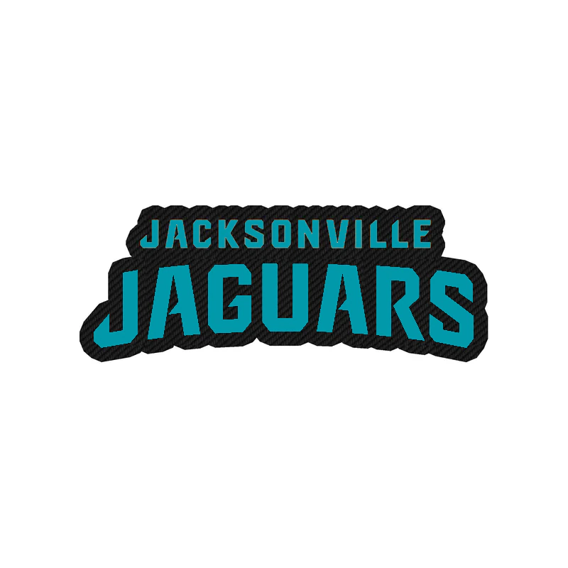 Jacksonville Jaguars - Name - Carbon Fiber Vinyl Sticker - Custom Size