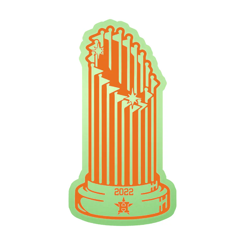 Houston Astros - World Series Champions - Image 3 - Glow in the Dark Vinyl Sticker - Custom Size