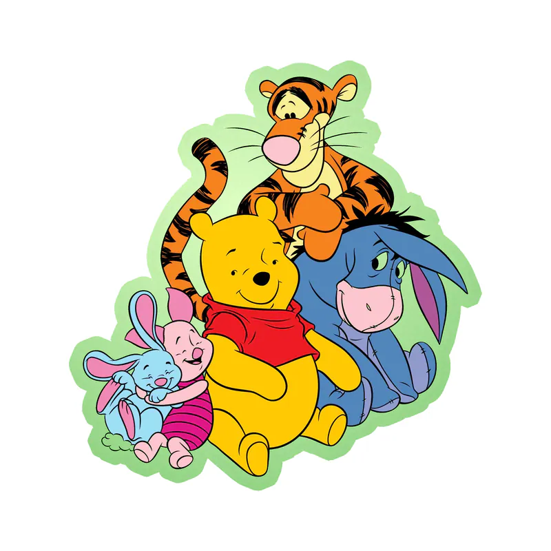 Winnie The Pooh - Friends -  Glow in the Dark Vinyl Sticker - Custom Size
