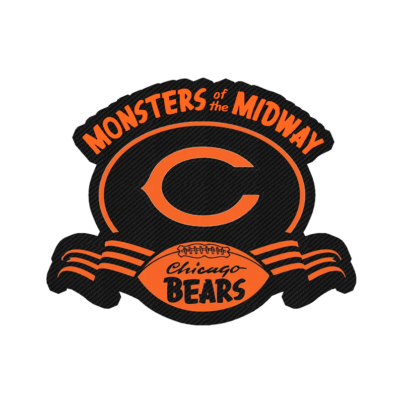 Chicago Bears - Bear Head - Image 3 - Carbon Fiber Vinyl Sticker - Custom Size