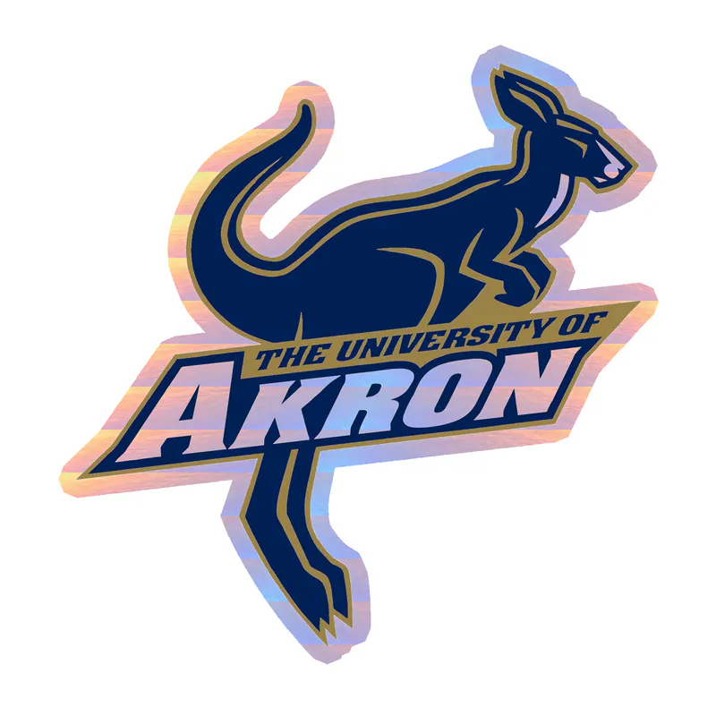 Akron Zips - Image 2 - Holographic Vinyl Decal - Custom Size