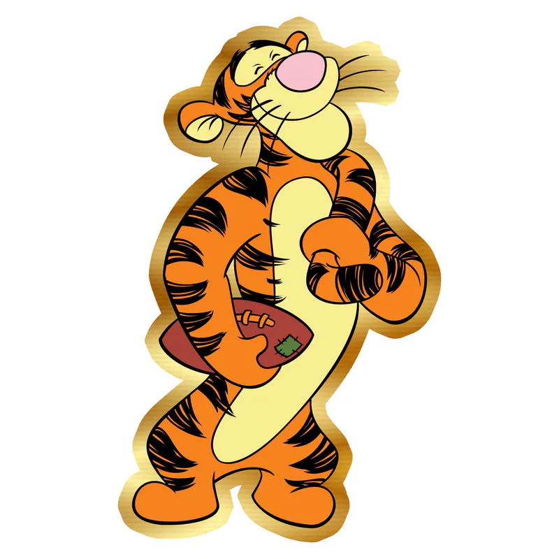 Winnie The Pooh - Tigger - Gold Chrome Vinyl Sticker - Custom Size