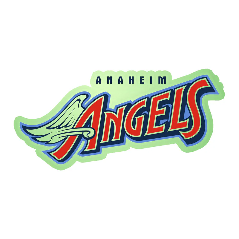Los Angeles Angels - Angeles With Wings - Glow in the Dark Vinyl Sticker - Custom Size