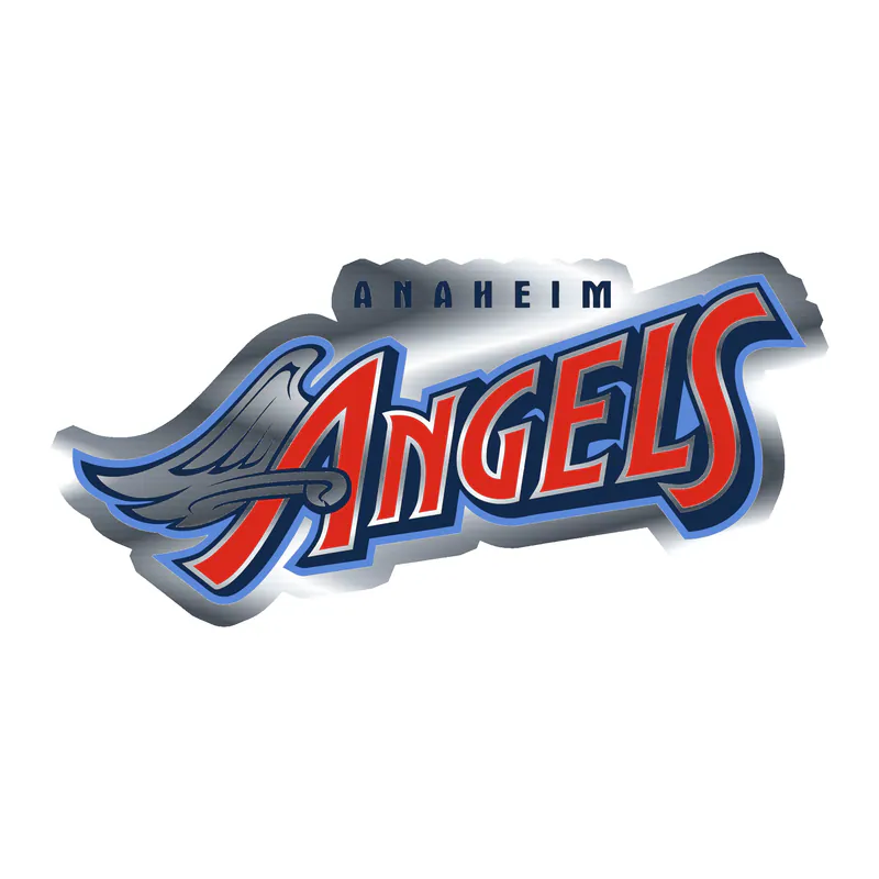 Los Angeles Angels - Angeles With Wings - Silver Chrome Vinyl Sticker - Custom Size
