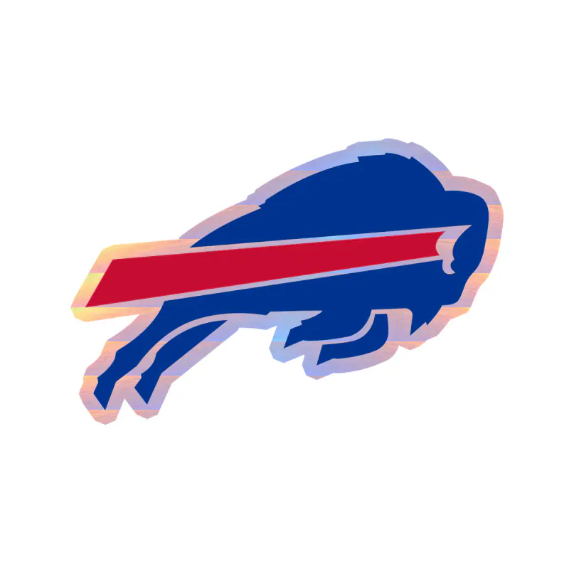 Buffalo Bills - Red Stripe - Holographic Vinyl Sticker - Custom Size