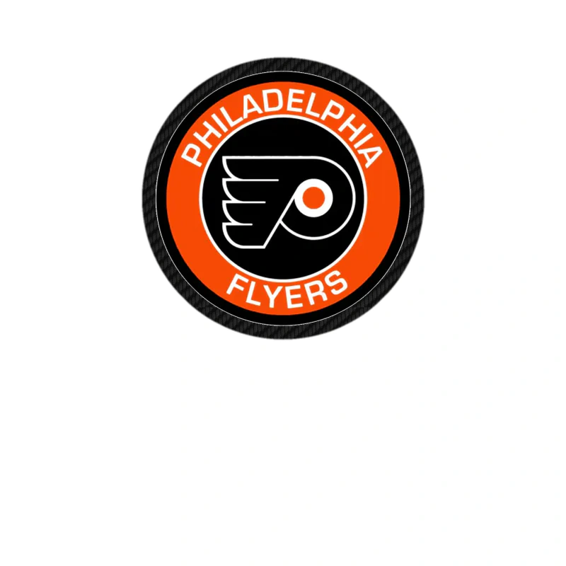 Philadelphia Flyers - Circle - Carbon Fiber Vinyl Sticker - Custom Size