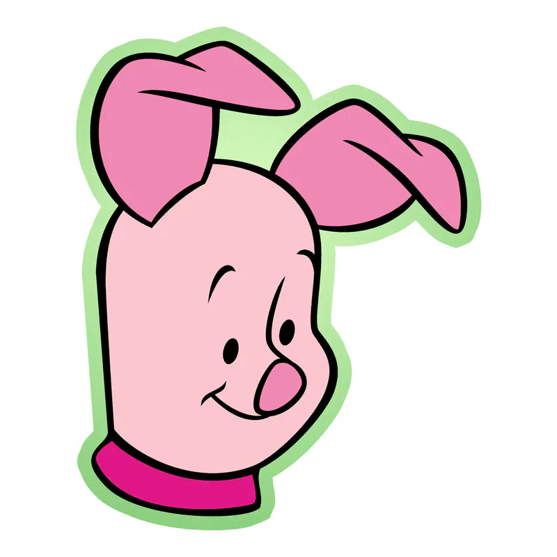 Winnie The Pooh - Piglet - Glow in the Dark Vinyl Sticker - Custom Size