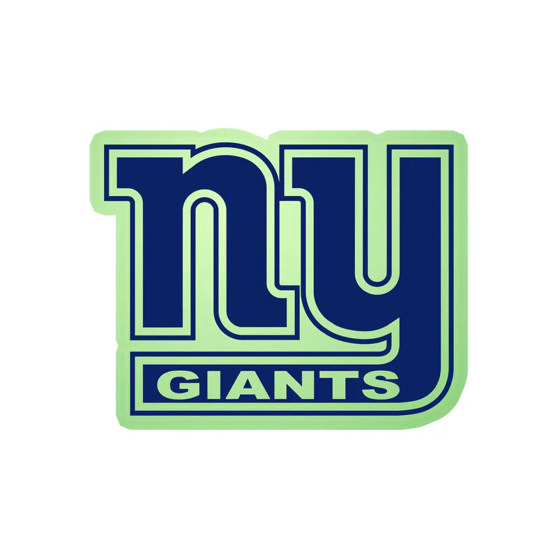 New York Giants - NY With Giants - Glow in the Dark Vinyl Sticker - Custom Size