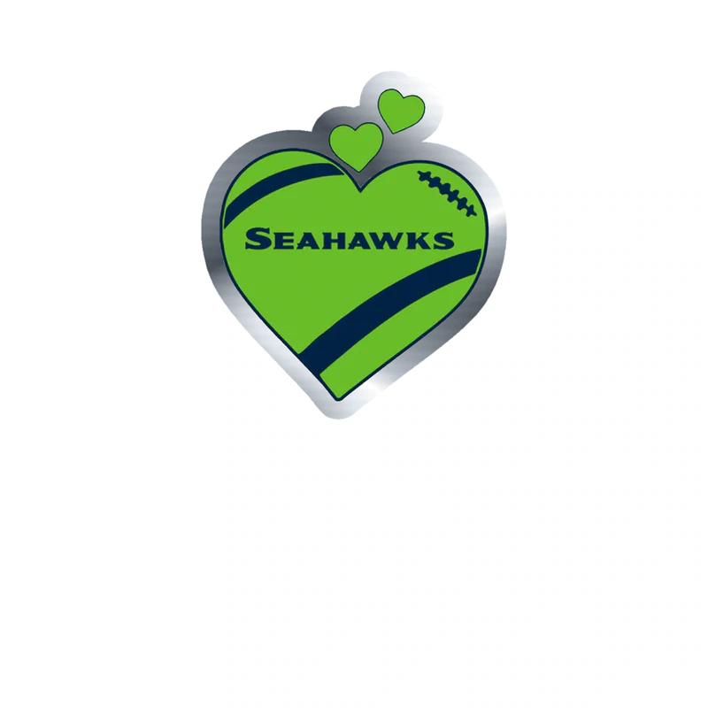 Seattle Seahawks - Image 10 - Silver Chrome Vinyl Sticker - Custom Size