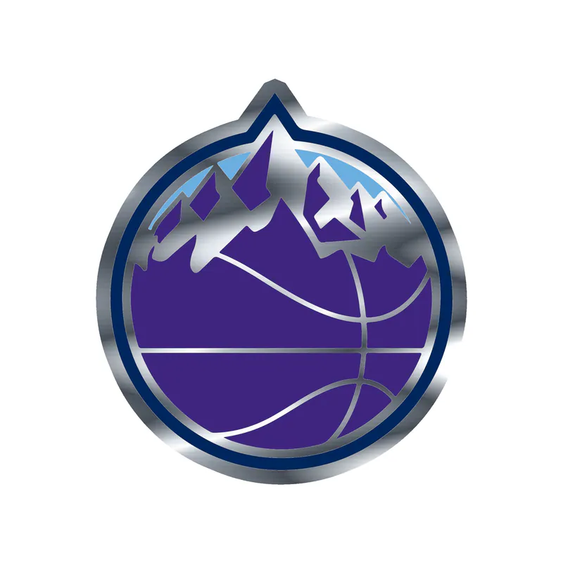 Utah Jazz - Image 2 - Silver Chrome Vinyl Sticker - Custom Size