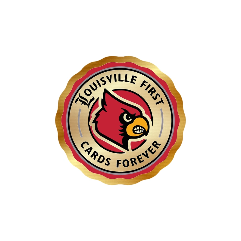 St. Louis Cardinals - Louisville First - Gold Chrome Vinyl Sticker - Custom Size