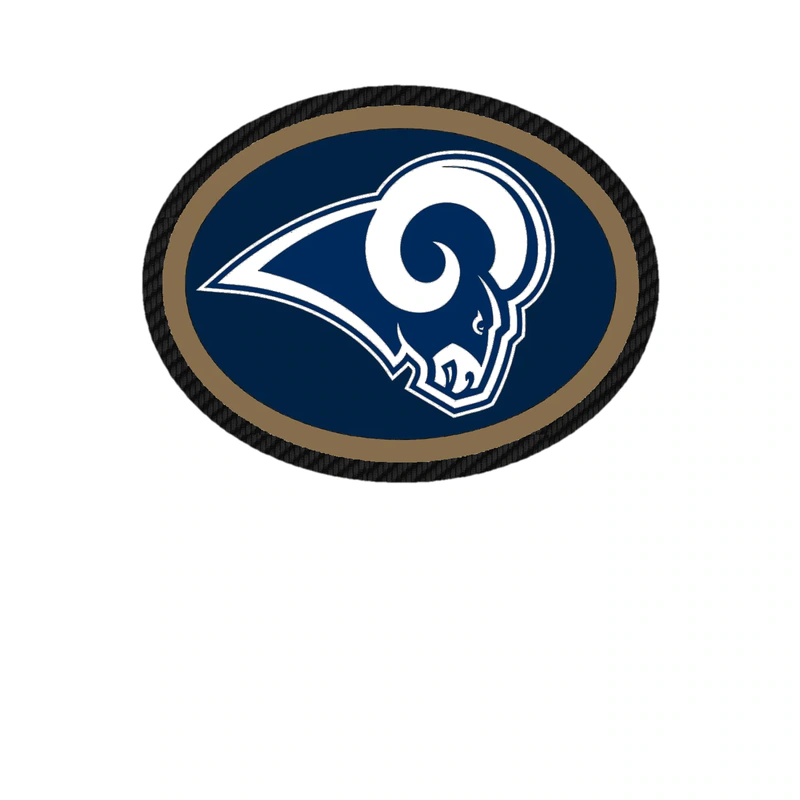 Los Angeles Rams - Image 7 - Carbon Fiber Vinyl Sticker - Custom Size
