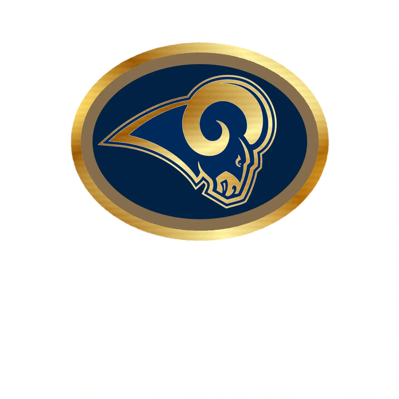 Los Angeles Rams - Image 7 - Gold Chrome Vinyl Sticker - Custom Size