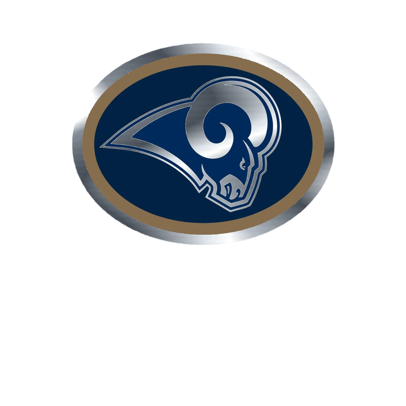Los Angeles Rams - Image 7 - Silver Chrome Vinyl Sticker - Custom Size