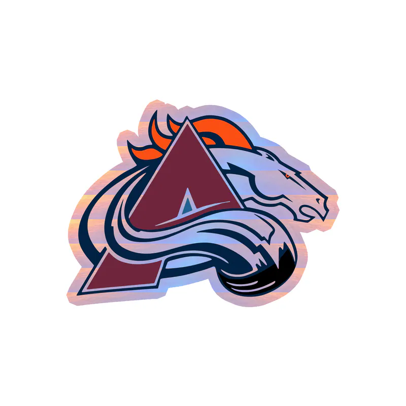 Denver Broncos - Avalanche & Broncos Mashup- Holographic Vinyl Sticker - Custom Size
