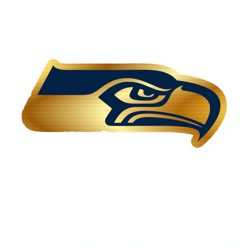Seattle Seahawks - Image 13 - Gold Chrome Vinyl Sticker - Custom Size