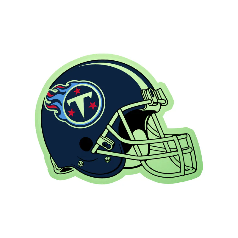 Tennessee Titans - Helmet - Glow in the Dark Vinyl Sticker - Custom Size