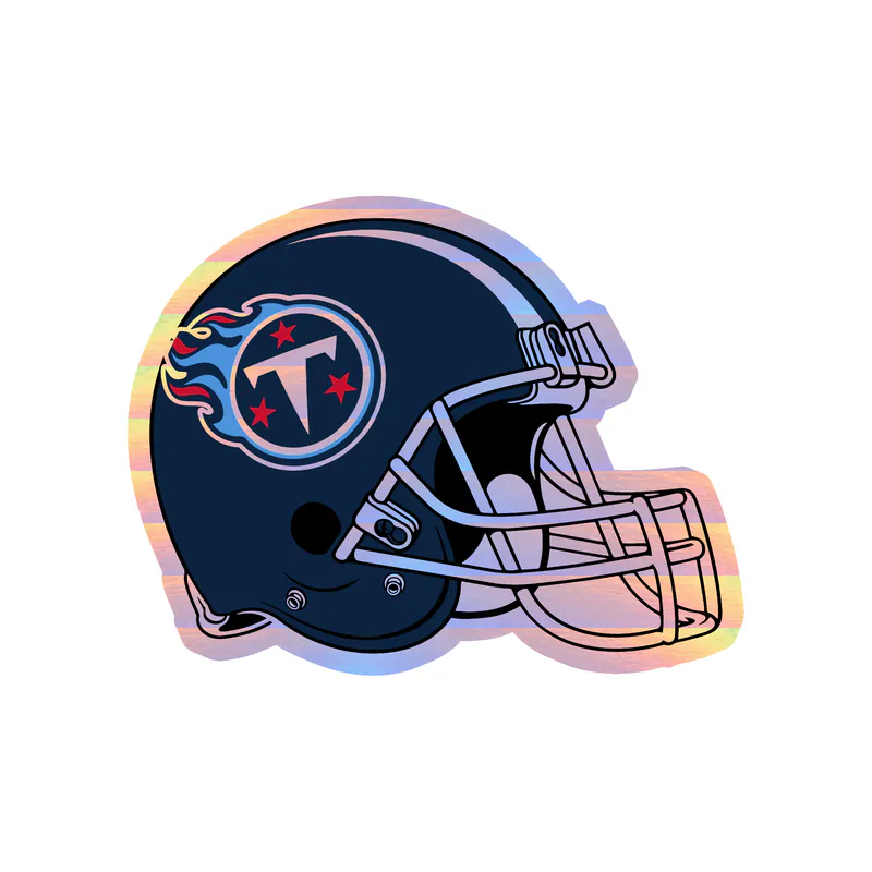 Tennessee Titans - Helmet - Holographic Vinyl Sticker - Custom Size