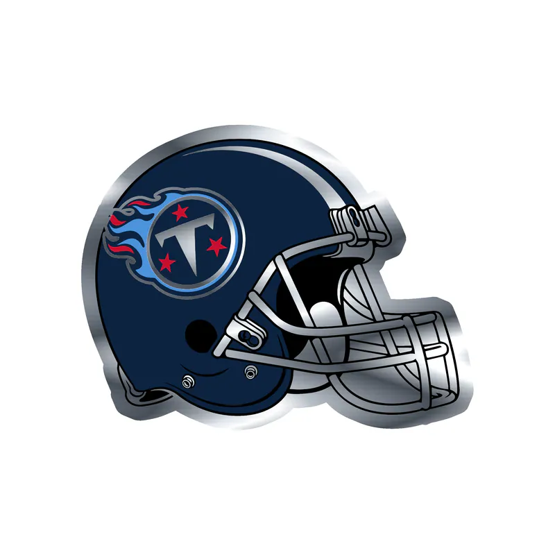 Tennessee Titans - Helmet - Silver Chrome Vinyl Sticker - Custom Size