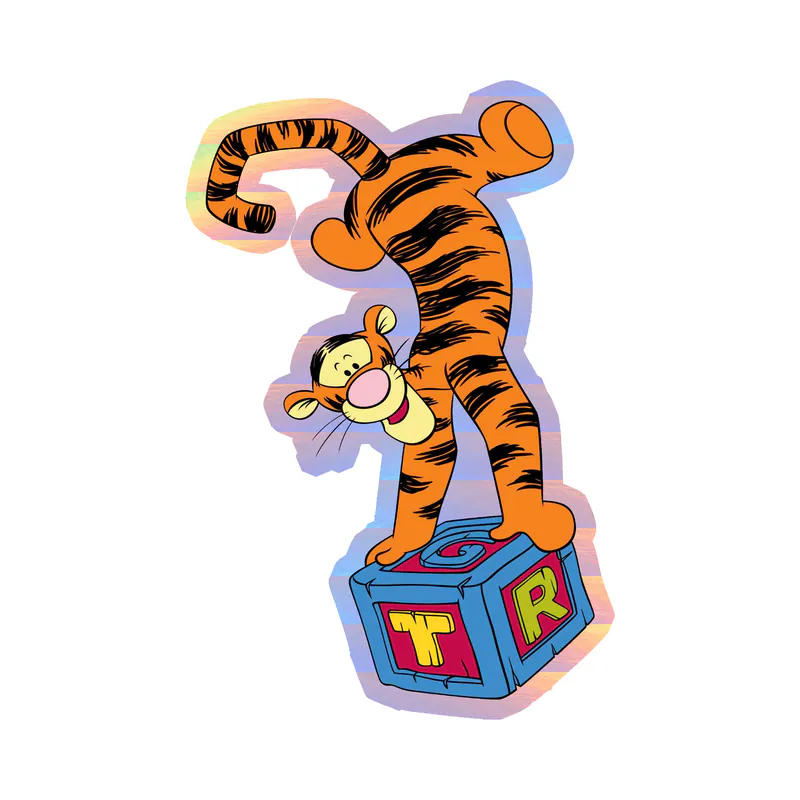 Winnie The Pooh - Tigger - Holographic Vinyl Sticker - Custom Size