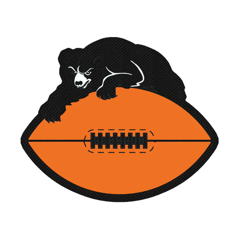 Chicago Bears - Bear Head - Image 4 - Carbon Fiber Vinyl Sticker - Custom Size