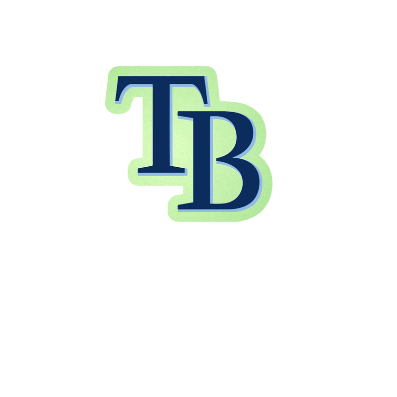 Tampa Bay Rays - TB - Glow in the Dark Vinyl Sticker - Custom Size
