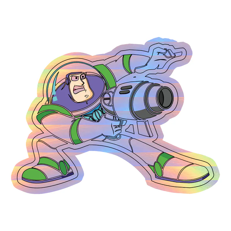 Toy Story Buzz Lightyear Holographic Vinyl Sticker - Custom Size