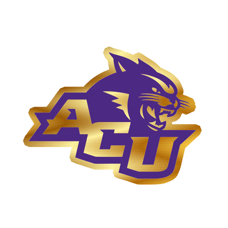 Abeline Christian Wildcats - Image 1 - Gold Chrome Vinyl Decal - Custom Size