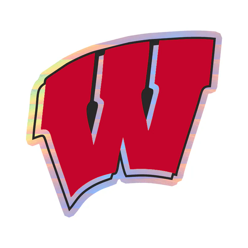 Wisconsin Badgers - Image 2 - Holographic Vinyl Decal - Custom Size