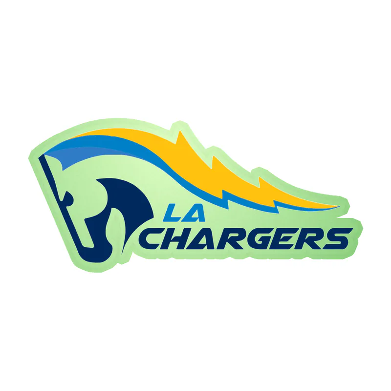 Los Angeles Chargers - Horse - Glow in the Dark Vinyl Sticker - Custom Size