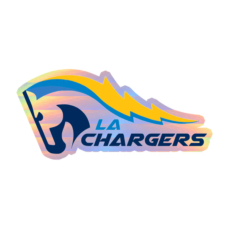 Los Angeles Chargers - Horse - Holographic Vinyl Sticker - Custom Size