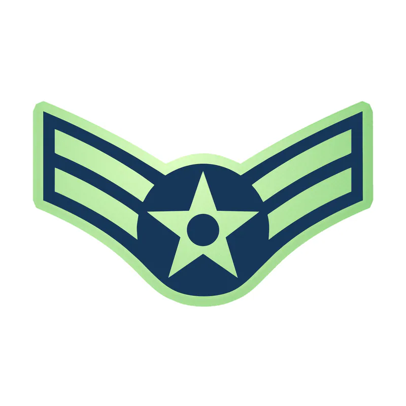 Air Force Glow in the Dark Vinyl Decal