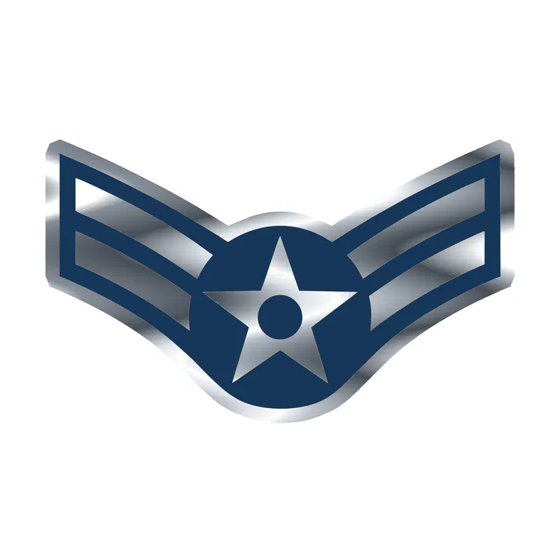 Air Force Silver Chrome Vinyl Decal