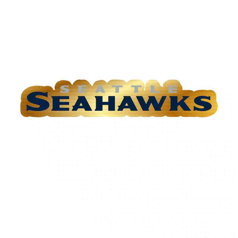 Seattle Seahawks - Image 17 - Gold Chrome Vinyl Sticker - Custom Size