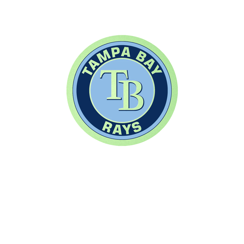 Tampa Bay Rays - Circle With Name - Glow in the Dark Vinyl Sticker - Custom Size