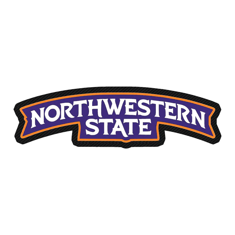 Northwestern State - Name -  Carbon Fiber Vinyl Decal - Custom Size