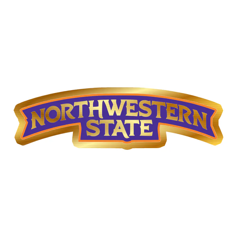 Northwestern State - Name -  Gold Chrome Vinyl Decal - Custom Size
