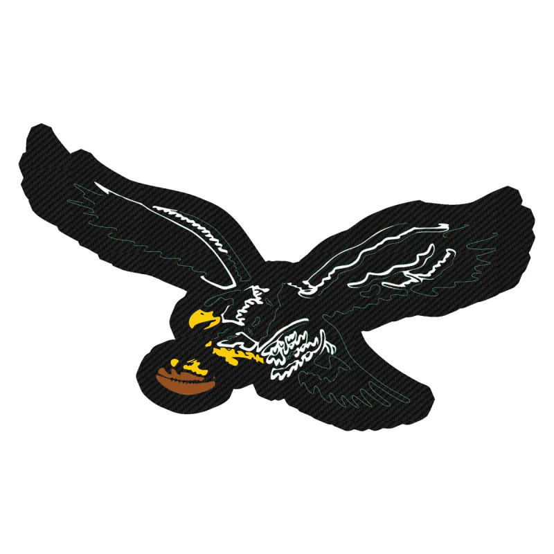 Philadelphia Eagles- Retro - Carbon Fiber Vinyl Sticker - Custom Size