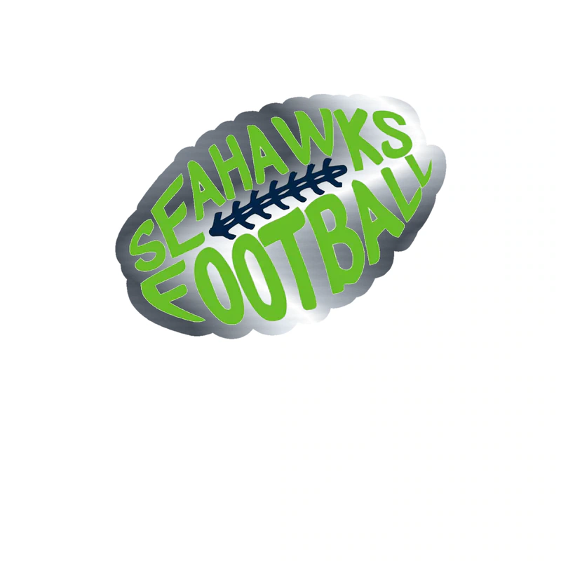 Seattle Seahawks - Image 7 - Silver Chrome Vinyl Sticker - Custom Size