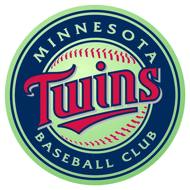 Minnesota Twins - Blue Circle Baseball Club - Glow in the Dark Vinyl Sticker - Custom Size