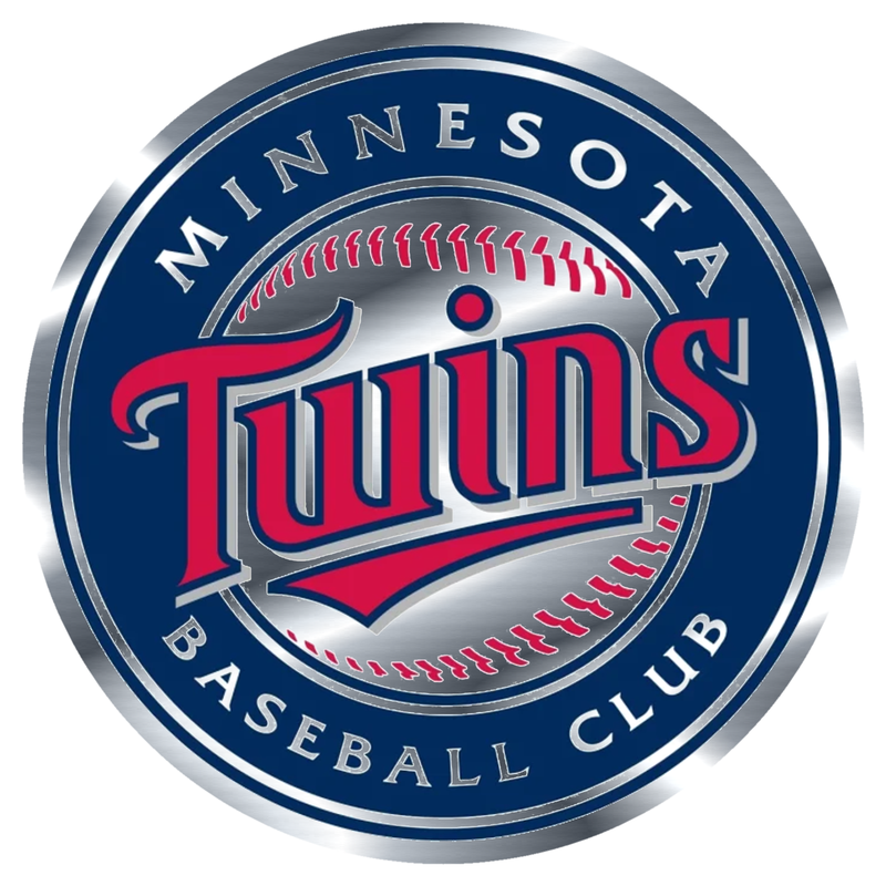 Minnesota Twins - Blue Circle Baseball Club - Silver Chrome Vinyl Sticker - Custom Size