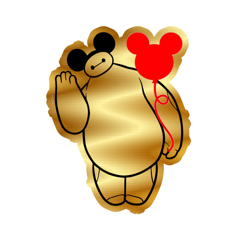 Baymax Gold Chrome Vinyl Sticker - Custom Size