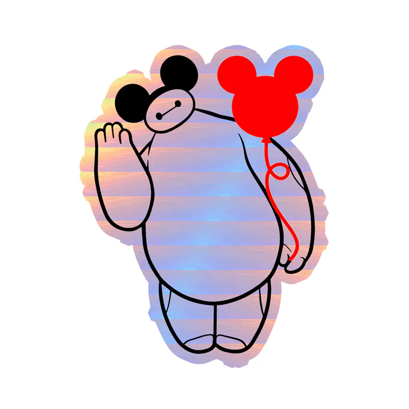 Baymax Holographic Vinyl Sticker - Custom Size